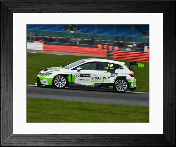 Framed Print : CM23 0112 Stewart Lines, Seat Cupra TCR Framed Print : CM23 0112 Stewart Lines, Seat Cupra TCR