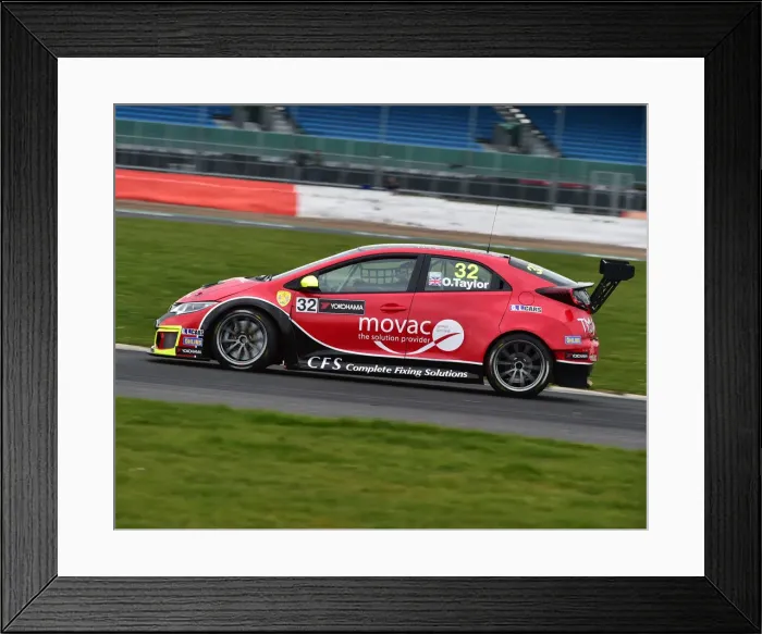 Framed Print : CM23 0086 Ollie Taylor, Honda Civic Type R TCR