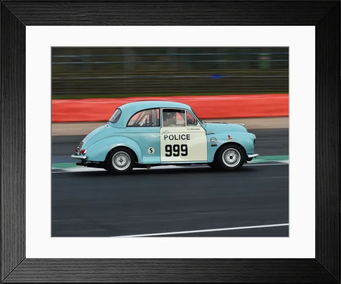 Framed Print : CM23 0306 Chris Rea, Morris Minor Police Framed Print : CM23 0306 Chris Rea, Morris Minor Police
