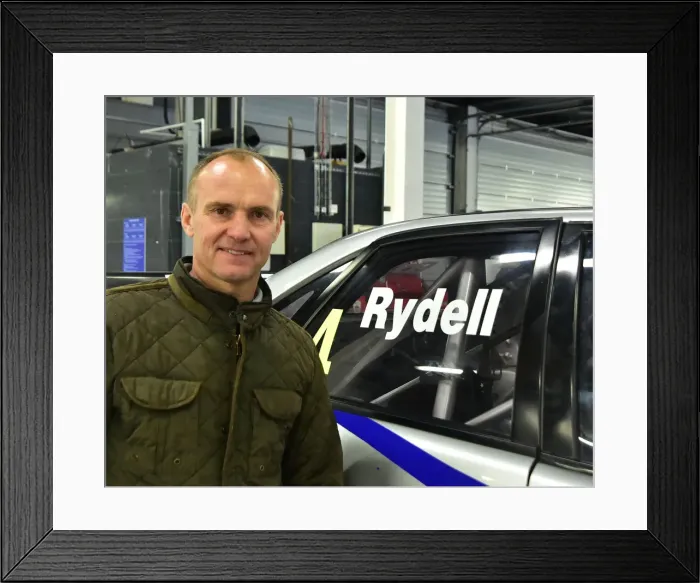 Framed Print : CM23 1484 Rickard Rydell, 1998 BTCC Champion, reunited with his Volvo S40 Framed Print : CM23 1484 Rickard Rydell, 1998 BTCC Champion, reunited with his Volvo S40