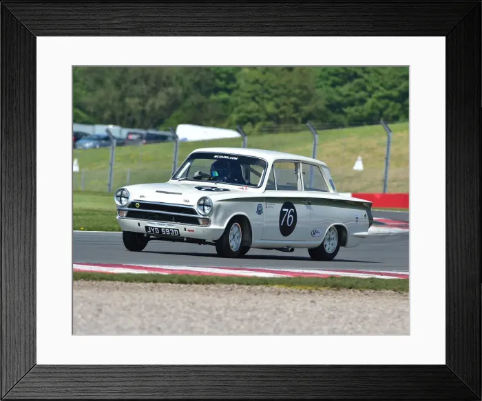 Framed Print : CM23 2493 Justin Law, John McGurk, Ford Lotus Cortina