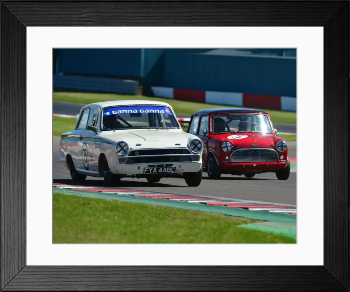 Framed Print : CJ7 2824 Richard Bateman, Stephen Upsdell, Ford Lotus Cortina, Tom Bell, Austin Mini Framed Print : CJ7 2824 Richard Bateman, Stephen Upsdell, Ford Lotus Cortina, Tom Bell, Austin Mini
