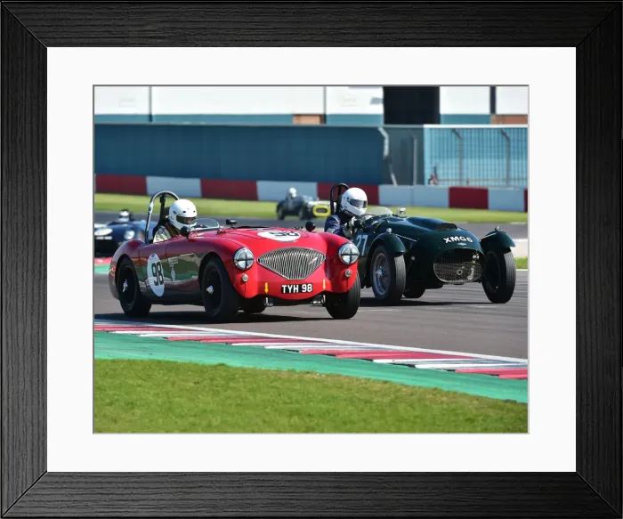 Framed Print : CM23 2640 Nick Matthews, Austin Healey 100-4, Martyn Corfield, Eddie Williams, Frazer