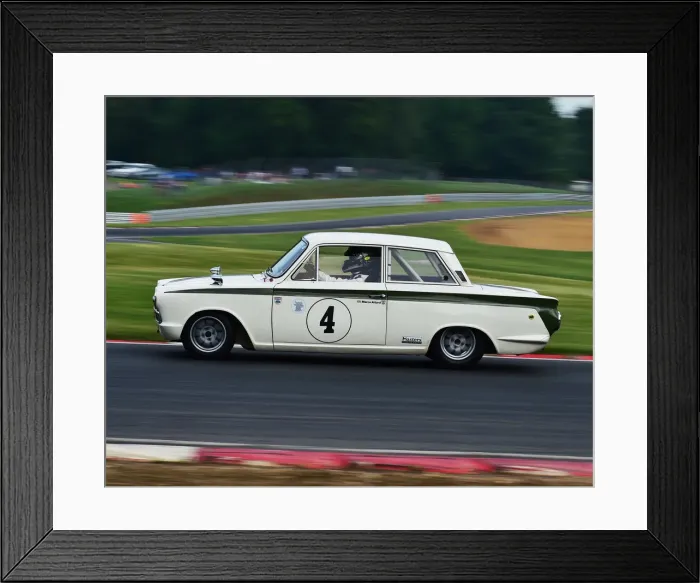 Framed Print : CM23 6931 Marco Attard, Martin Stretton, Ford Lotus Cortina