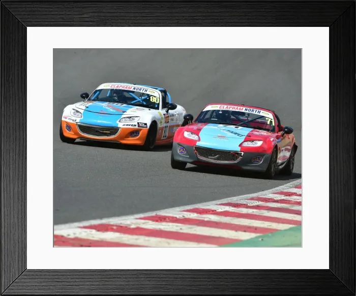 Framed Print : CM23 8179 Geoff Gouriet, Nick Boon, Mazda MX-5 Mk3