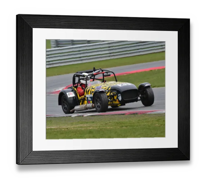 Framed Print : CM23 1081 Tim Rowbottom, Jack Rowbottom, Caterham Supersport
