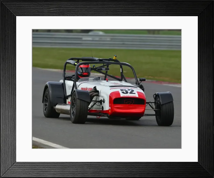 Framed Print : CJ7 2074 Gary Bate, Caterham CSR Framed Print : CJ7 2074 Gary Bate, Caterham CSR