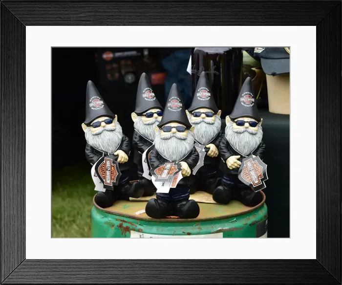 Framed Print : CM23 8889 Harley Davidson Gnomes from Maidstone Harley-Davidson Framed Print : CM23 8889 Harley Davidson Gnomes from Maidstone Harley-Davidson