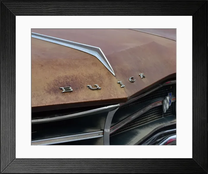 Framed Print : CM23 8898 Buick hood Framed Print : CM23 8898 Buick hood