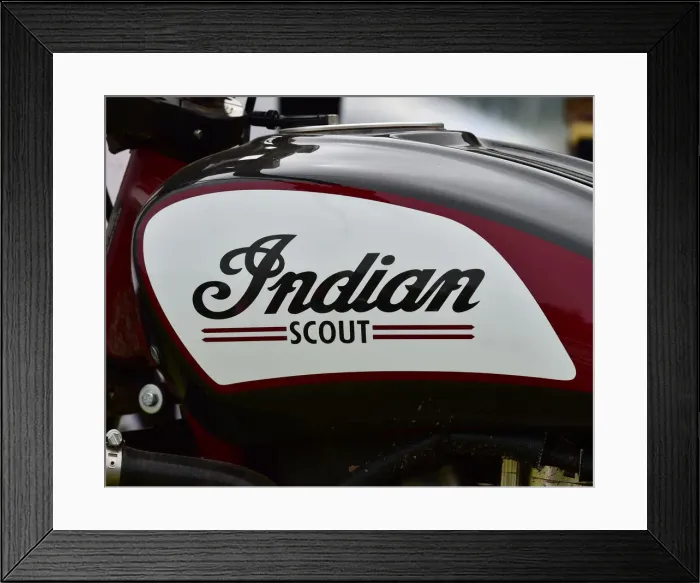 Framed Print : CM23 8894 Indian Scout fuel tank Framed Print : CM23 8894 Indian Scout fuel tank