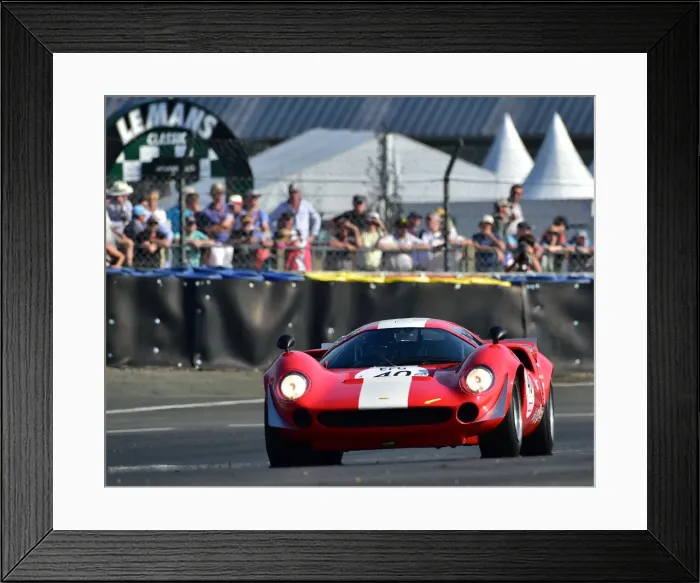 Framed Print : CM24 4609 Jean-Marie Belleteste, Christophe Gadais, Lola T70 Mk III
