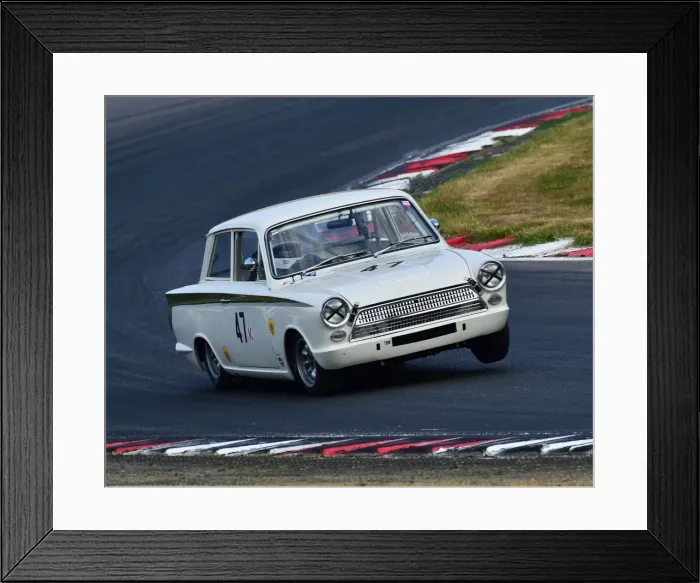 Framed Print : CM24 3414 Nigel Cox, Ford Lotus Cortina
