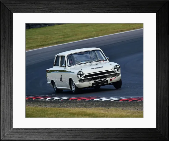 Framed Print : CM24 3454 John Spiers, Ford Lotus Cortina