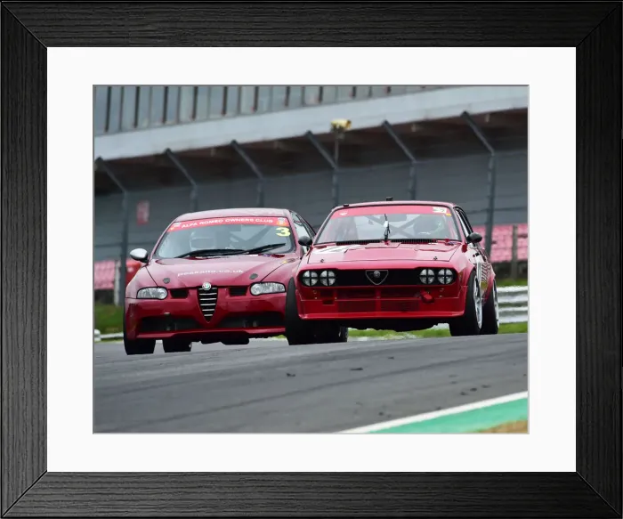 Framed Print : CM25 3618 Chris Snowdon, Alfa Romeo GTV6, Ray Foley, Alfa Romeo 147 GTA Framed Print : CM25 3618 Chris Snowdon, Alfa Romeo GTV6, Ray Foley, Alfa Romeo 147 GTA