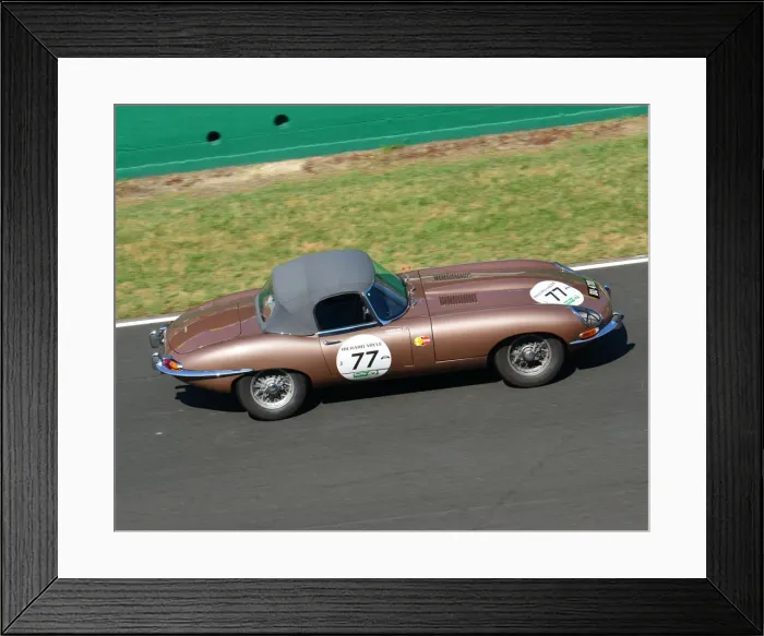 Framed Print : CJ7 3995 Ian Dalglish, James Turner, Jaguar E-Type