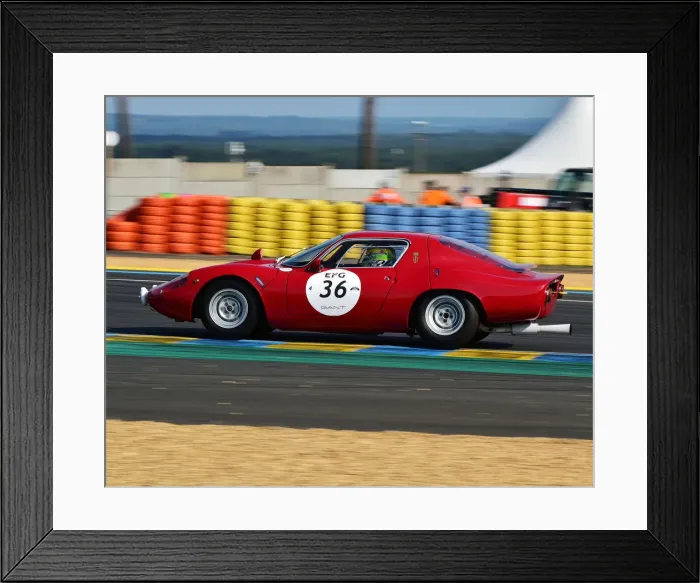 Framed Print : CM24 4479 Akira Sugahara, Takahiro Morimasa, Abarth 1300 OT