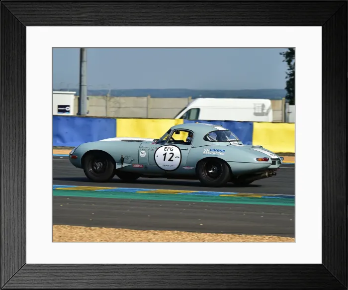 Framed Print : CM24 4439 Jean-Pierre Lajournade, Vincent Aubry, Jaguar E-Type