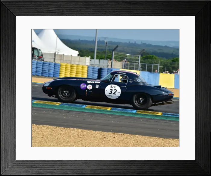 Framed Print : CM24 4457 Charles de Villaucourt, Ghislain Borrelly, Jaguar E-Type