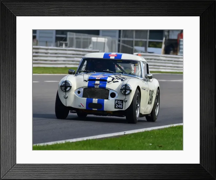 Framed Print : CM25 4650 Jack Rawles, Bill Rawles, Austin Healey 3000