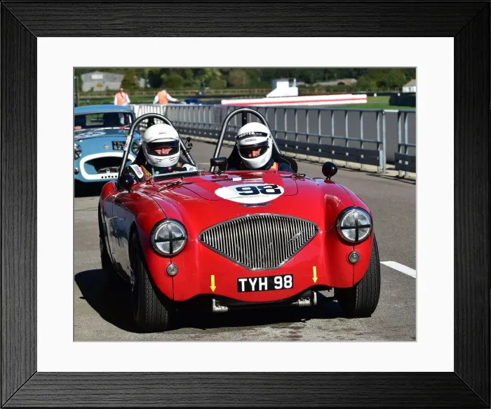 Framed Print : CM25 9525 Nick Matthews, Austin Healey 100-4