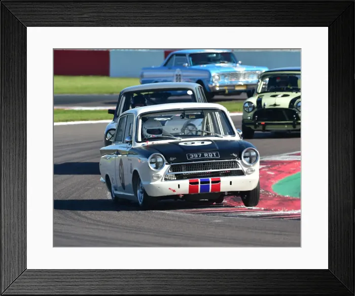 Framed Print : CM23 4028 Martin Strommen, Ford Lotus Cortina Mk1