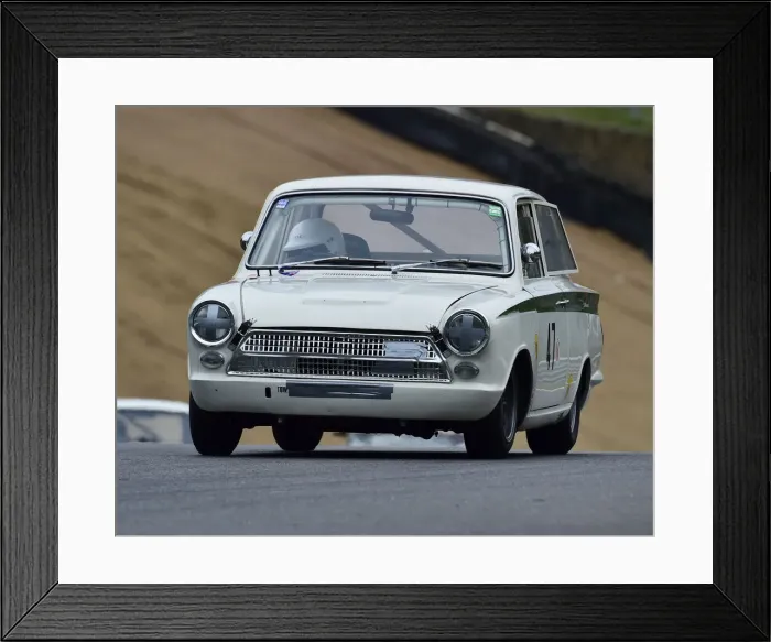 Framed Print : CM25 7909 Nigel Cox, Ford Lotus Cortina Framed Print : CM25 7909 Nigel Cox, Ford Lotus Cortina
