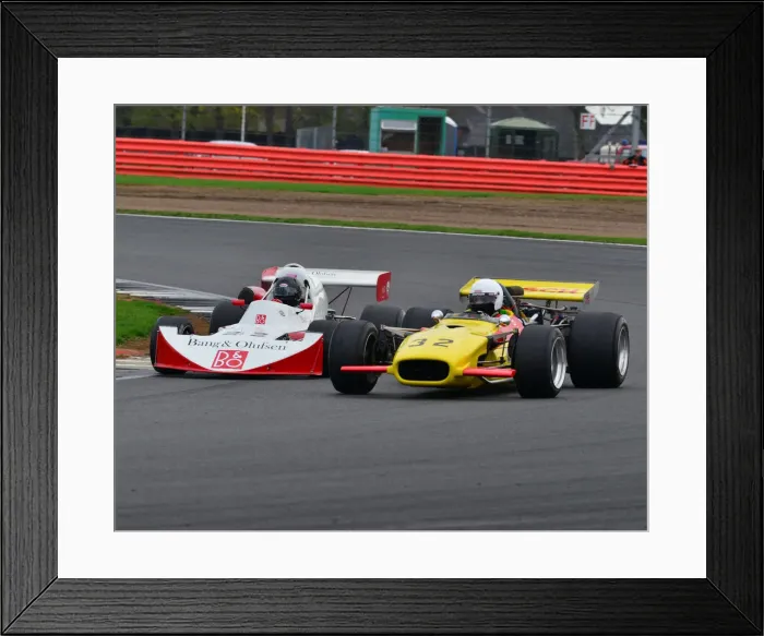 Framed Print : CJ7 5306 Adam Simmonds, Lola T142, Mark Dwyer, March 742 Framed Print : CJ7 5306 Adam Simmonds, Lola T142, Mark Dwyer, March 742
