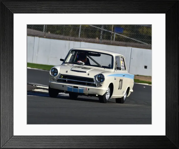 Framed Print : CM26 0661 Marcus Jewell, Ford Lotus Cortina