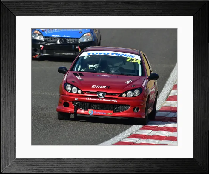 Framed Print : CM26 2077 James Wilson, Peugeot 206 GTi Framed Print : CM26 2077 James Wilson, Peugeot 206 GTi