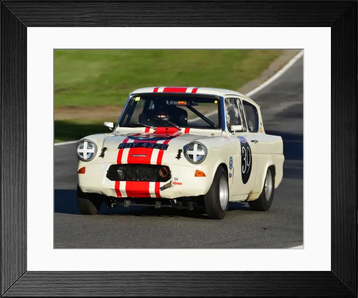 Framed Print : CJ7 5336 Alex Williams, Ford Anglia 105E Framed Print : CJ7 5336 Alex Williams, Ford Anglia 105E