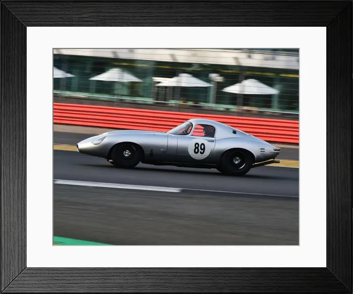Framed Print : CM25 0335 Mike Wrigley, John Clark, Jaguar E-Type