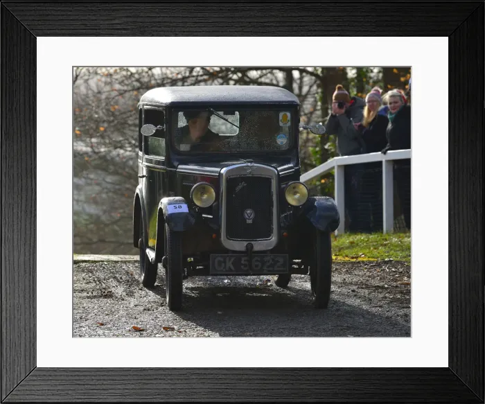 Framed Print : CJ7 6932 Miss Sarah Owen, Austin 7 Saloon Framed Print : CJ7 6932 Miss Sarah Owen, Austin 7 Saloon