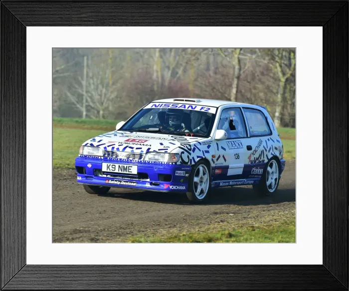Framed Print : CM26 7336 Chris Butcher, Nissan Sunny F2 Framed Print : CM26 7336 Chris Butcher, Nissan Sunny F2