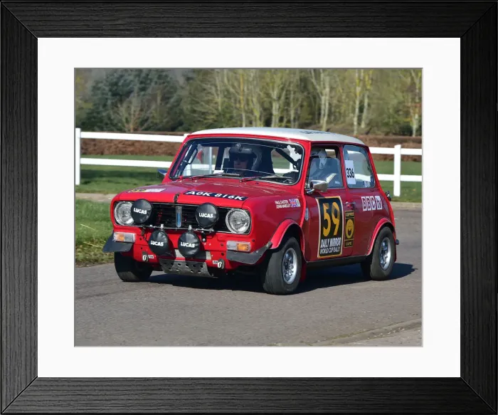 Framed Print : CM26 7531 John Cadwallader, British Leyland Mini 1275 GT