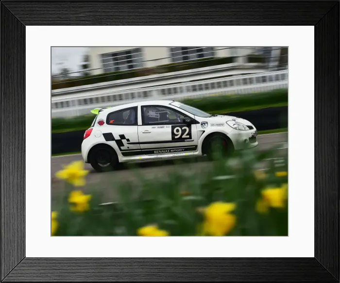 Framed Print : CM26 8839 Justin Beadle, Renault Clio Race Car Framed Print : CM26 8839 Justin Beadle, Renault Clio Race Car