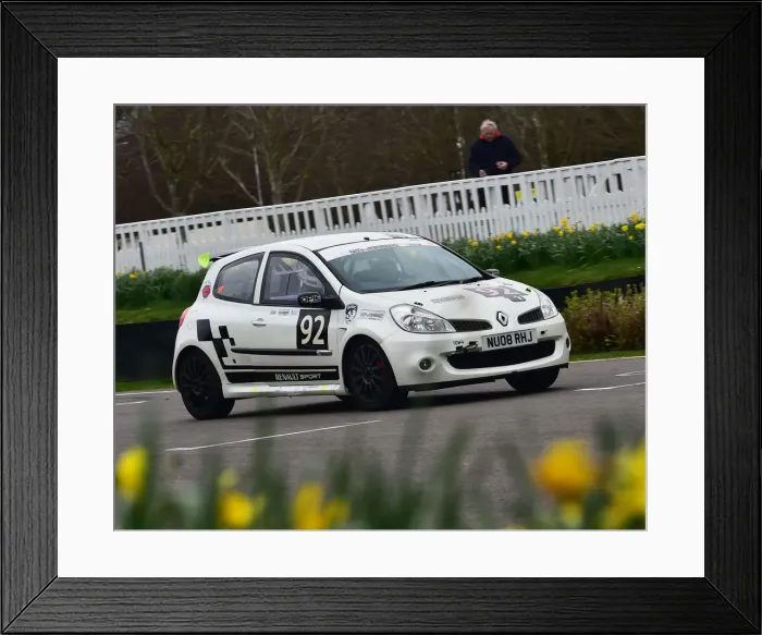 Framed Print : CM26 8778 Justin Beadle, Renault Clio Race Car Framed Print : CM26 8778 Justin Beadle, Renault Clio Race Car
