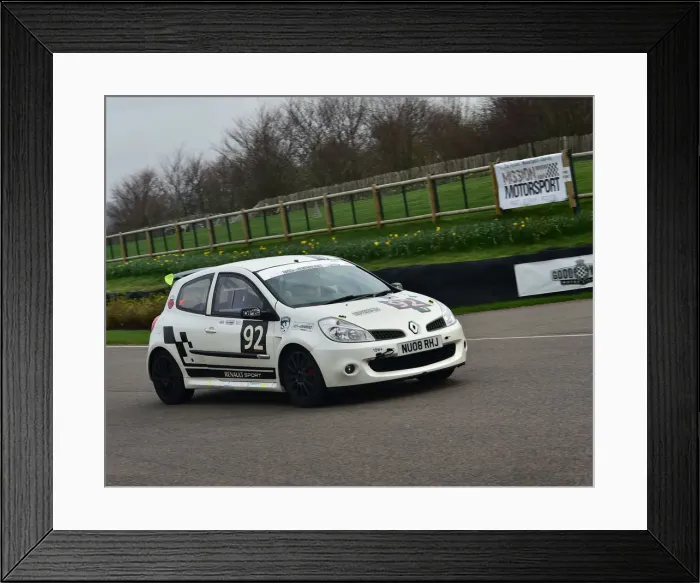 Framed Print : CM26 8189 Justin Beadle, Renault Clio Race Car