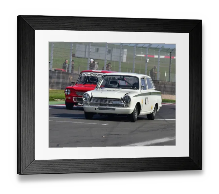 Framed Print : CM26 9998 Nigel Cox, Ford Lotus Cortina Mk1 Framed Print : CM26 9998 Nigel Cox, Ford Lotus Cortina Mk1