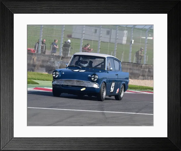 Framed Print : CM26 9955 Eric Walker, Ford Anglia 105E