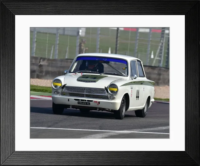 Framed Print : CM26 9932 Peter Reynolds, Ford Lotus Cortina Mk1