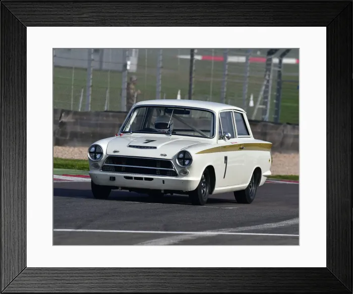 Framed Print : CM26 9927 Martin Strommen, Ford Lotus Cortina Mk1