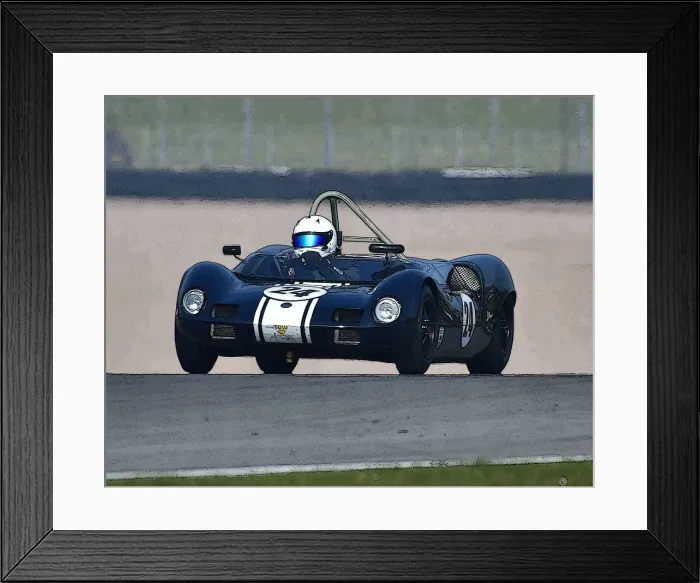 Framed Print : CM26 9644 Nick Pancisi, Elva Mk7S