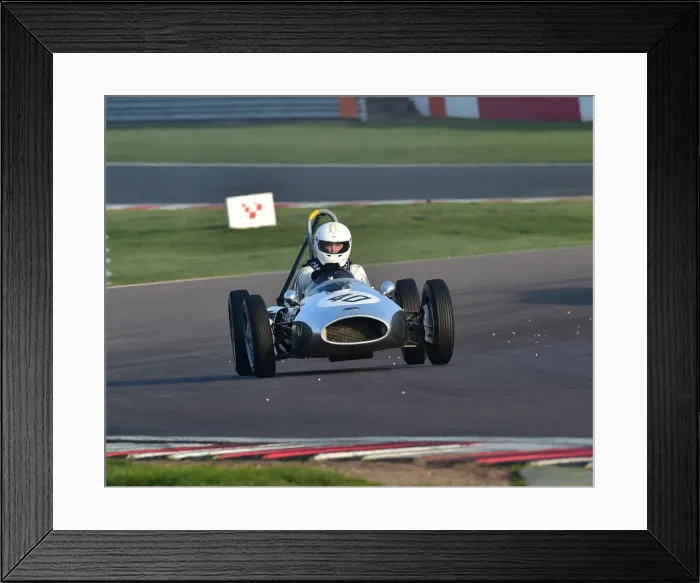 Framed Print : Historic Formula Junior, HSCC, Season Opener, Saturday, 30th March 2019, Donington Park
