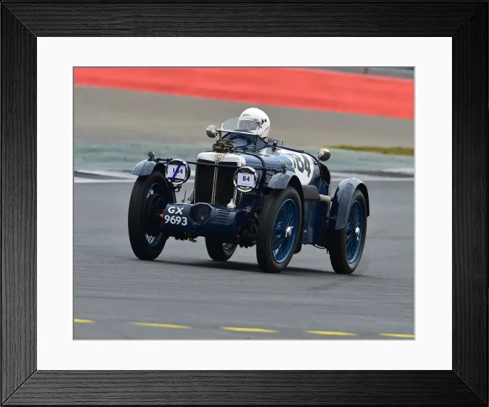 Framed Print : CM27 5358 Emma Potter, MG Montlhery Midget