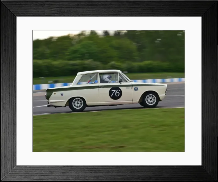 Framed Print : CM27 8946 John McGurk, Ford Lotus Cortina Mk1