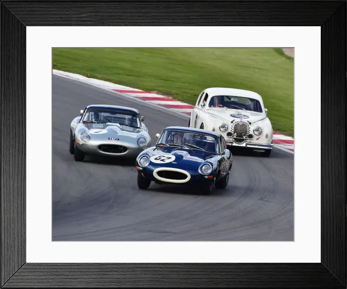 Framed Print : CM27 6409 Sam Thomas, Michael Lyons, Jaguar E-Type