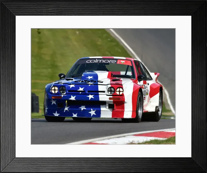 Framed Print : CM28 0269 Jack Tetley, David Tetley, Opel Manta Thundersaloon