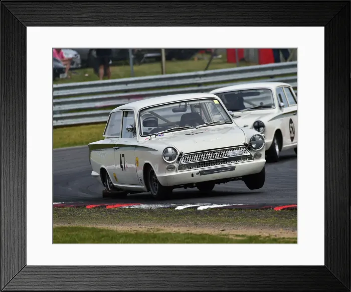 Framed Print : CM28 2318 Nigel Cox, Ford Lotus Cortina Framed Print : CM28 2318 Nigel Cox, Ford Lotus Cortina