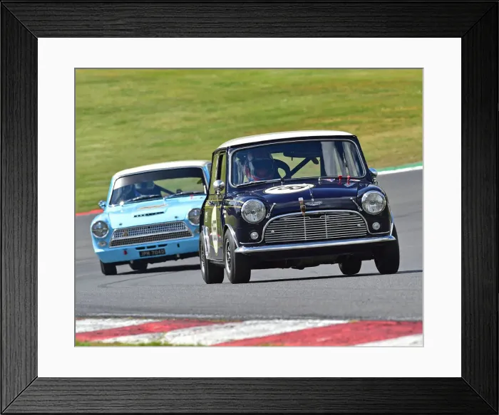Framed Print : CM27 9658 Jeff Smith, Jo Polley, Austin Mini Cooper S Framed Print : CM27 9658 Jeff Smith, Jo Polley, Austin Mini Cooper S