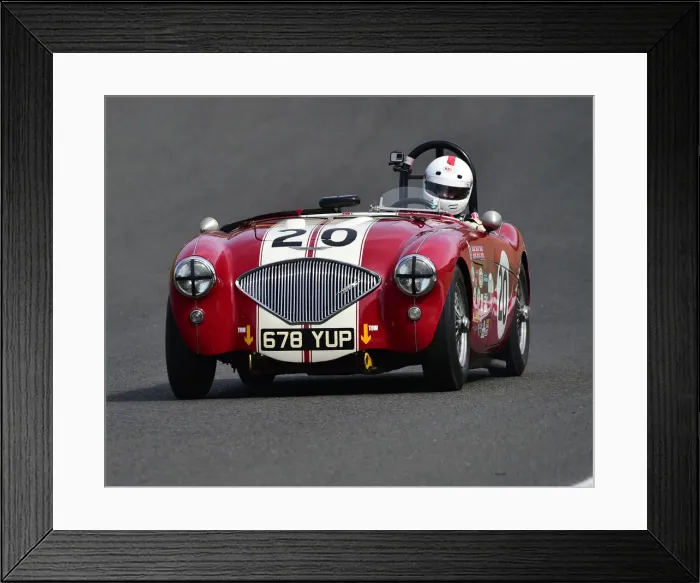 Framed Print : CM28 0457 John Abecassis, Austin Healey 100-4